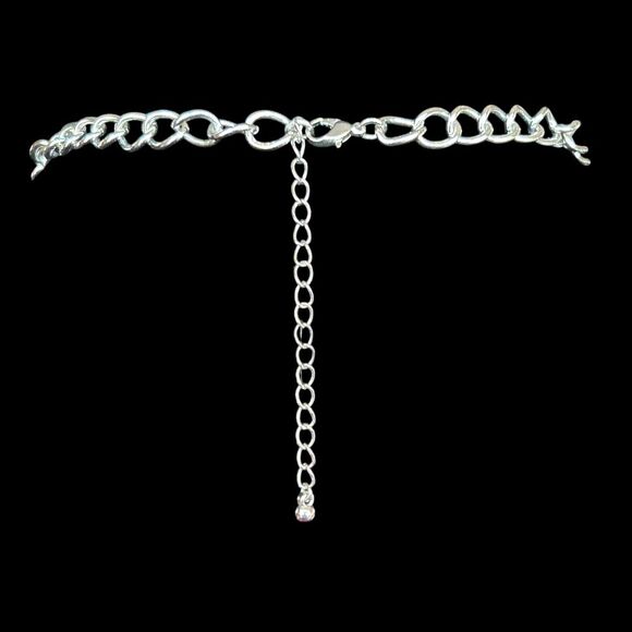 Pearl & Crystal Charm Necklace Mint Green Lavender White Statement Jewelry - Picture 5 of 6